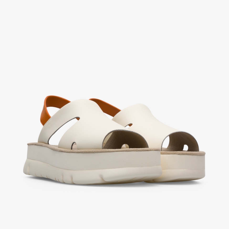 Camper Oruga Cream - Camper Women's Wedges ||5137-VHLXQ||